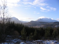 We walked up from the Lodge. Looking south-west with Meall Cian Dearg on the right